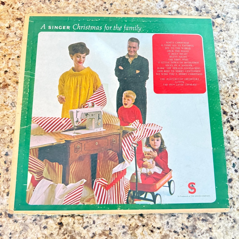 Vintage 'A Singer Christmas for the family' Holiday Album, Christmas, 1963, USA